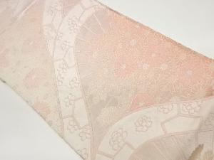 波車に菊づくし・紅葉・梅模様織出し袋帯